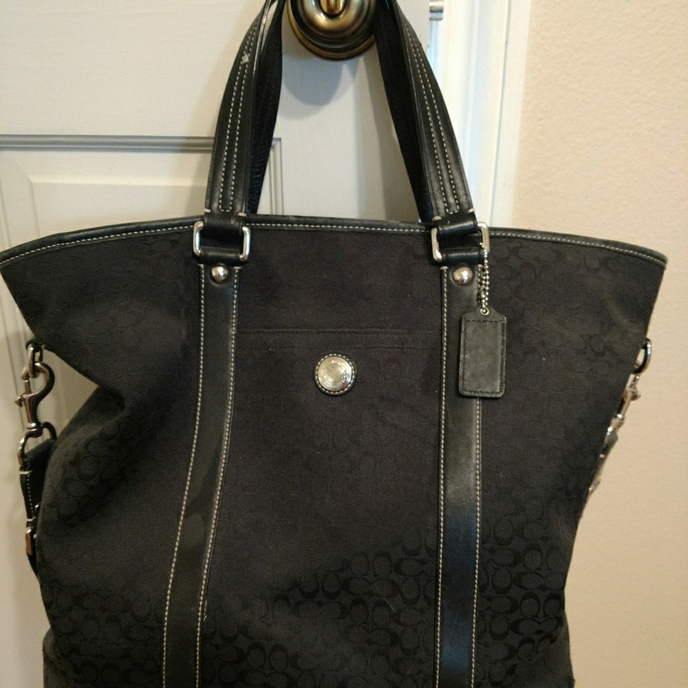 Black Large Coach Tote
